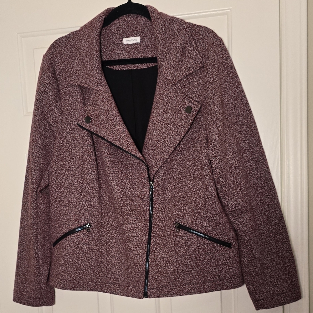 Westport Purple Blazer Classic Suit Jacket, 2X
